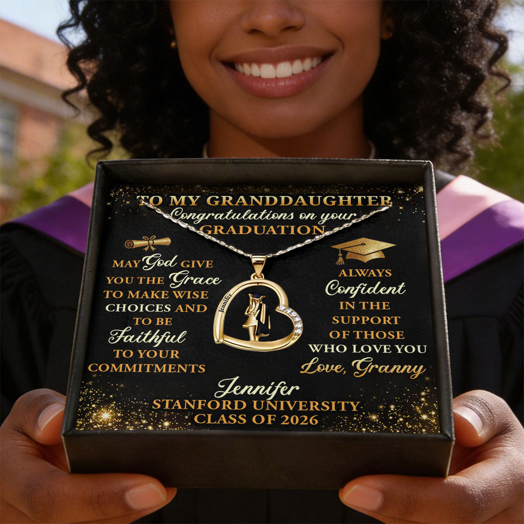 May God Give You The Grace - Personalized Graduation Girl Necklace