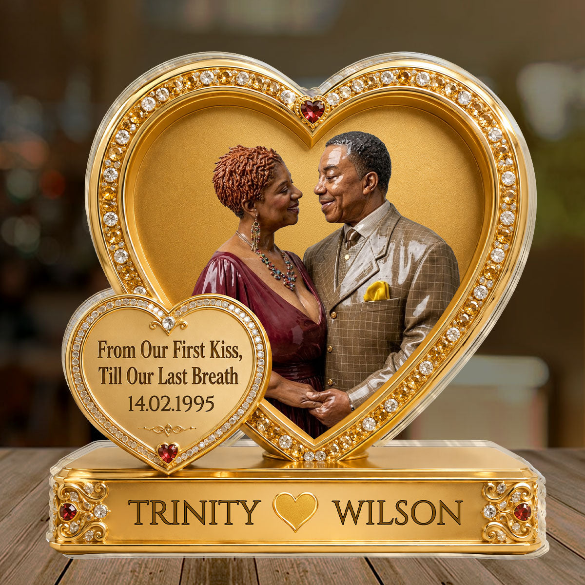Custom Photo From Our First Kiss Until Forever - Personalized Custom Shaped Acrylic Plaque