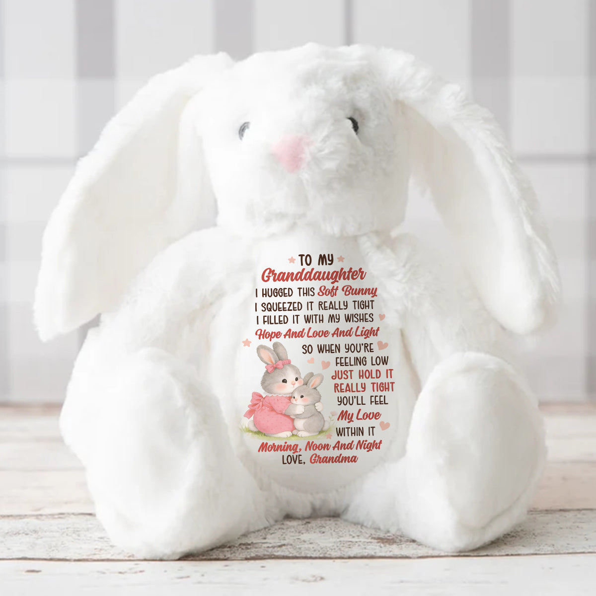 You’ll Feel My Love Within It - Personalized Stuffed Bunny