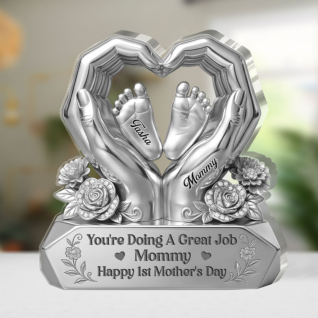 Happy 1st Mother's Day Ver 2 - Personalized Custom Shaped Acrylic Plaque