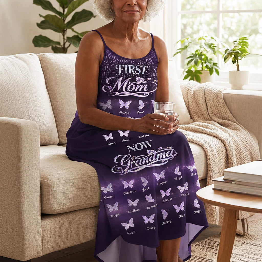 First Mom Now Grandma - Personalized Maxi Dress