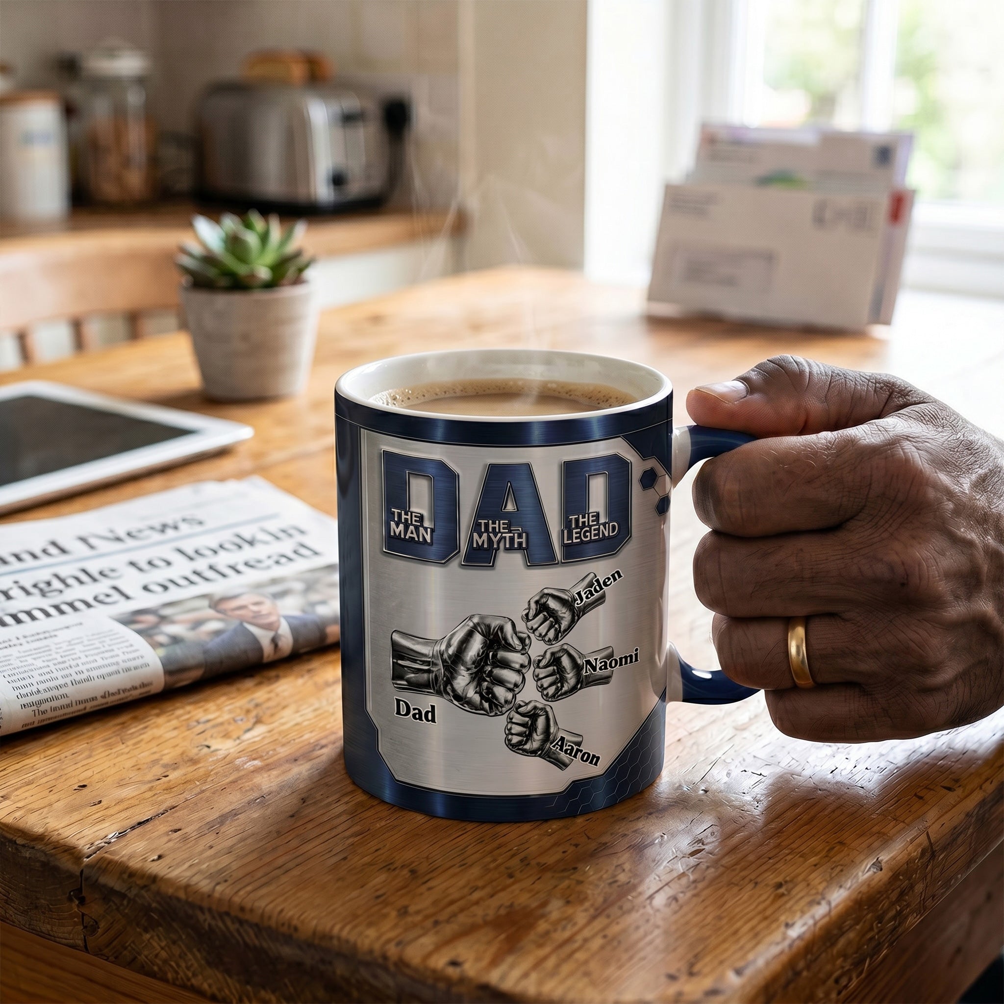 Dad The Man The Myth The Legend - Personalized Ceramic Coffee Mug