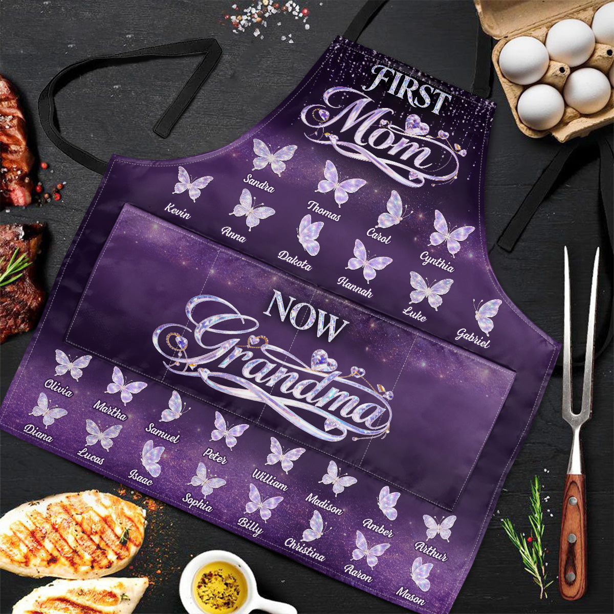 Blessed To Be Called Grandma - Personalized Apron With Pocket