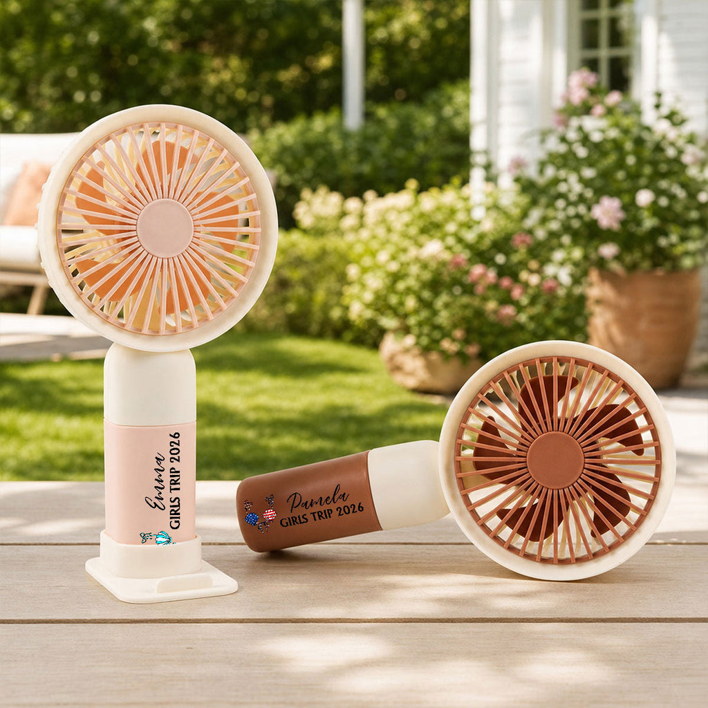 Summer Bikini, Girls Trip - Personalized Combo Handheld Fan