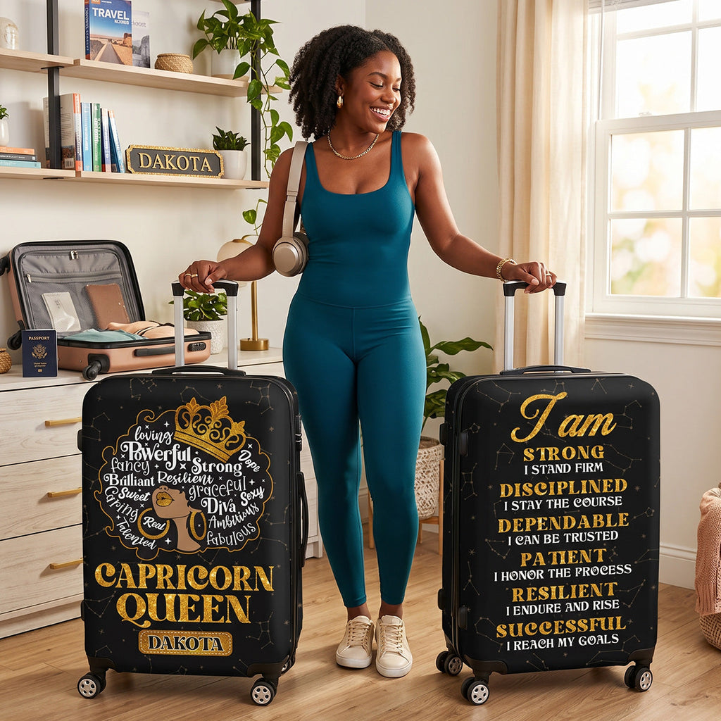 Zodiac Queen - Personalized Luggage Cover