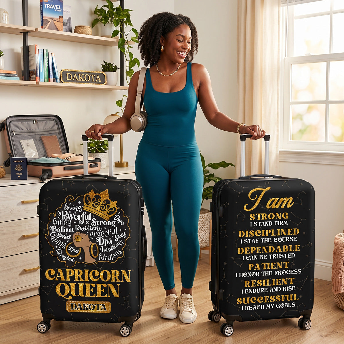 Zodiac Queen - Personalized Luggage Cover
