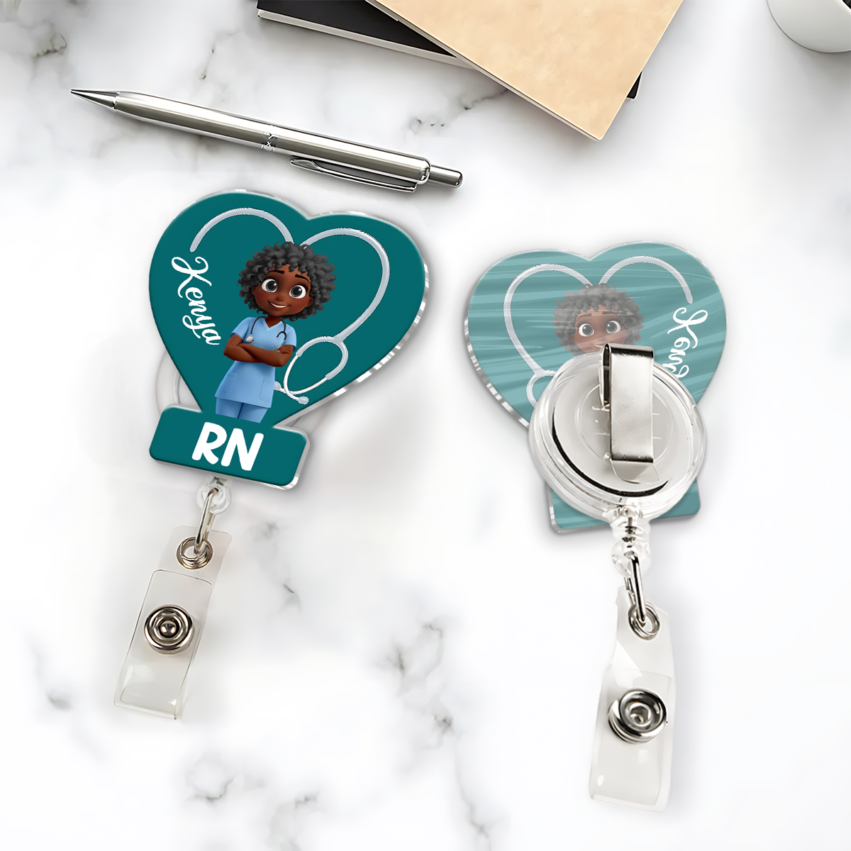 I'm A Nurse - Personalized Acrylic Badge Reel