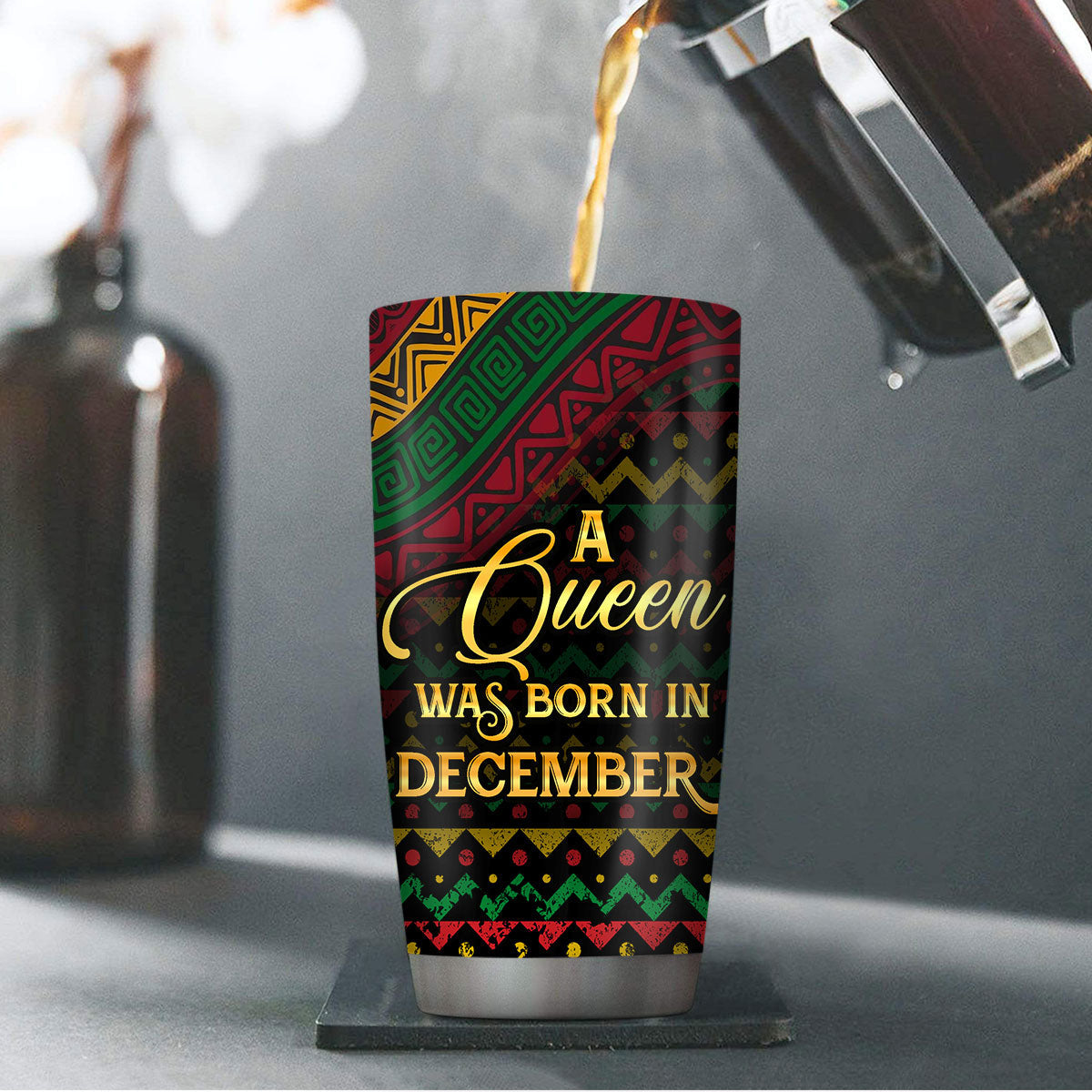 A Beautiful Black Queen - Personalized Stainless Steel Tumbler
