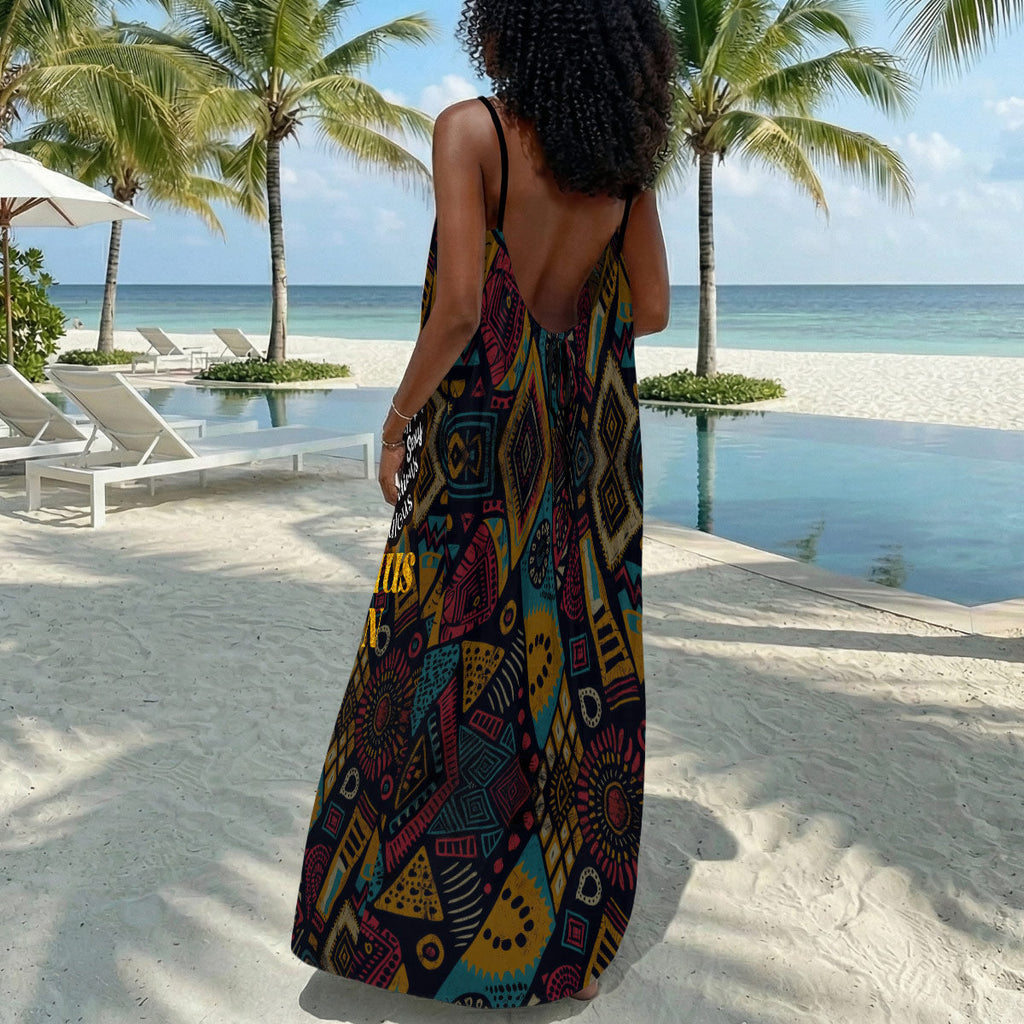 Zodiac Queen - Personalized Backless Cami Maxi Dress