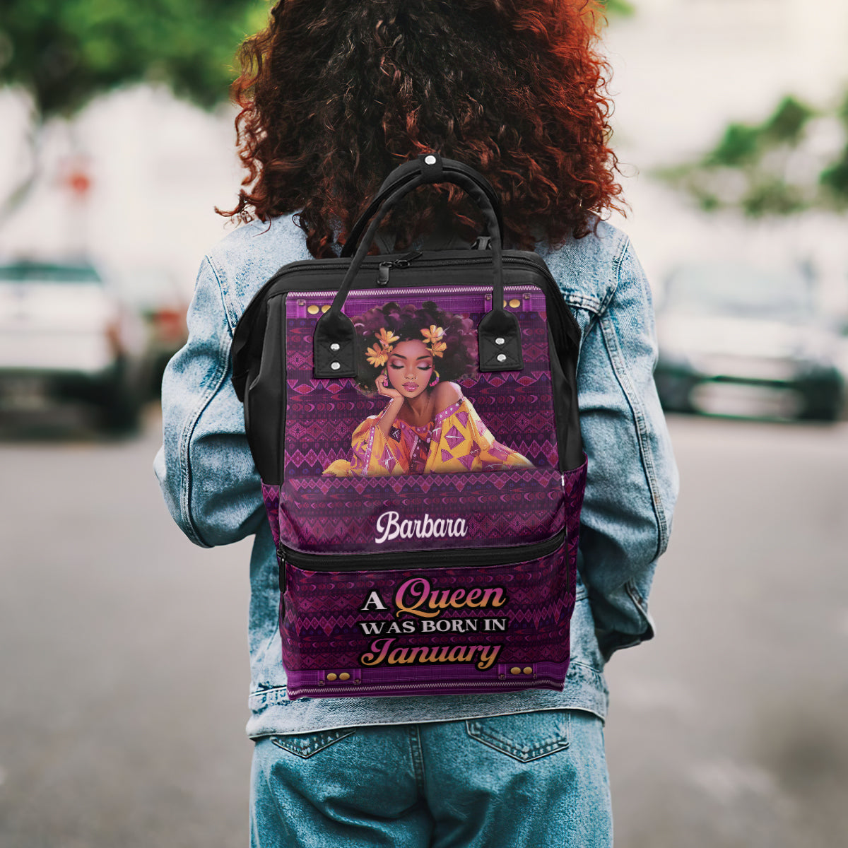 Black Queen - Personalized Duckbilled Backpack