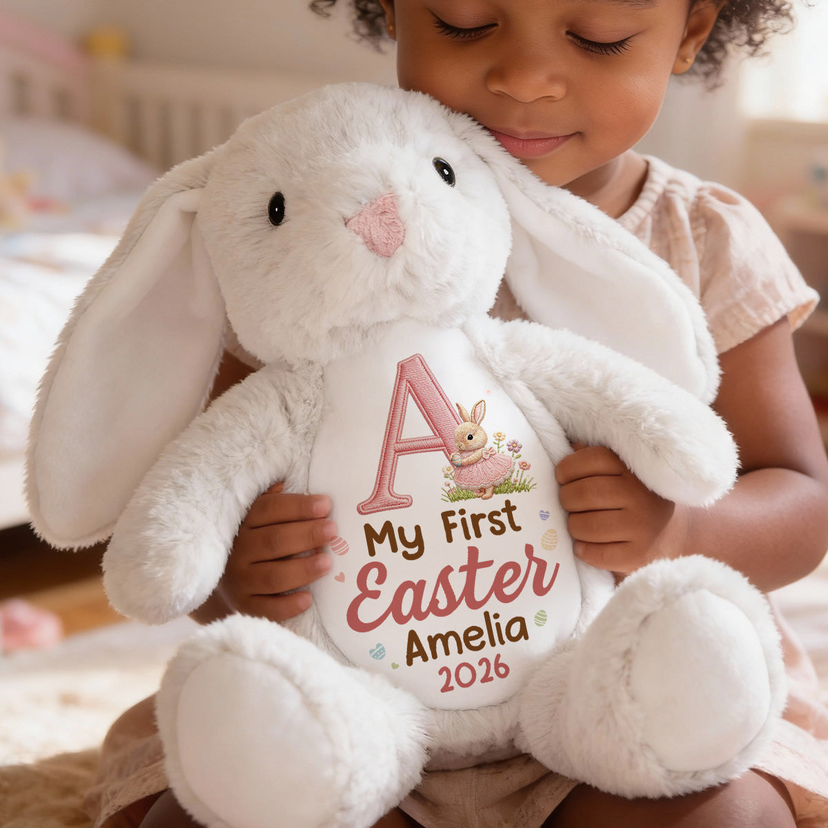 My First Easter 2026 - Personalized Stuffed Bunny