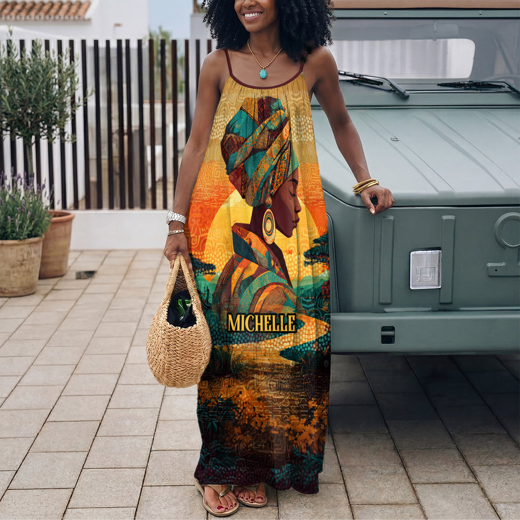 Heritage - Personalized Backless Cami Maxi Dress