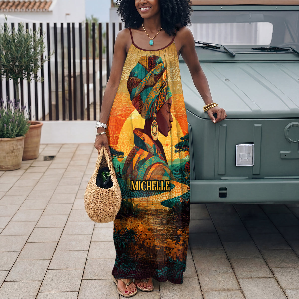 Heritage - Personalized Backless Cami Maxi Dress