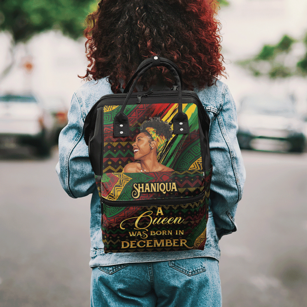 A Beautiful Black Queen - Personalized Duckbilled Backpack