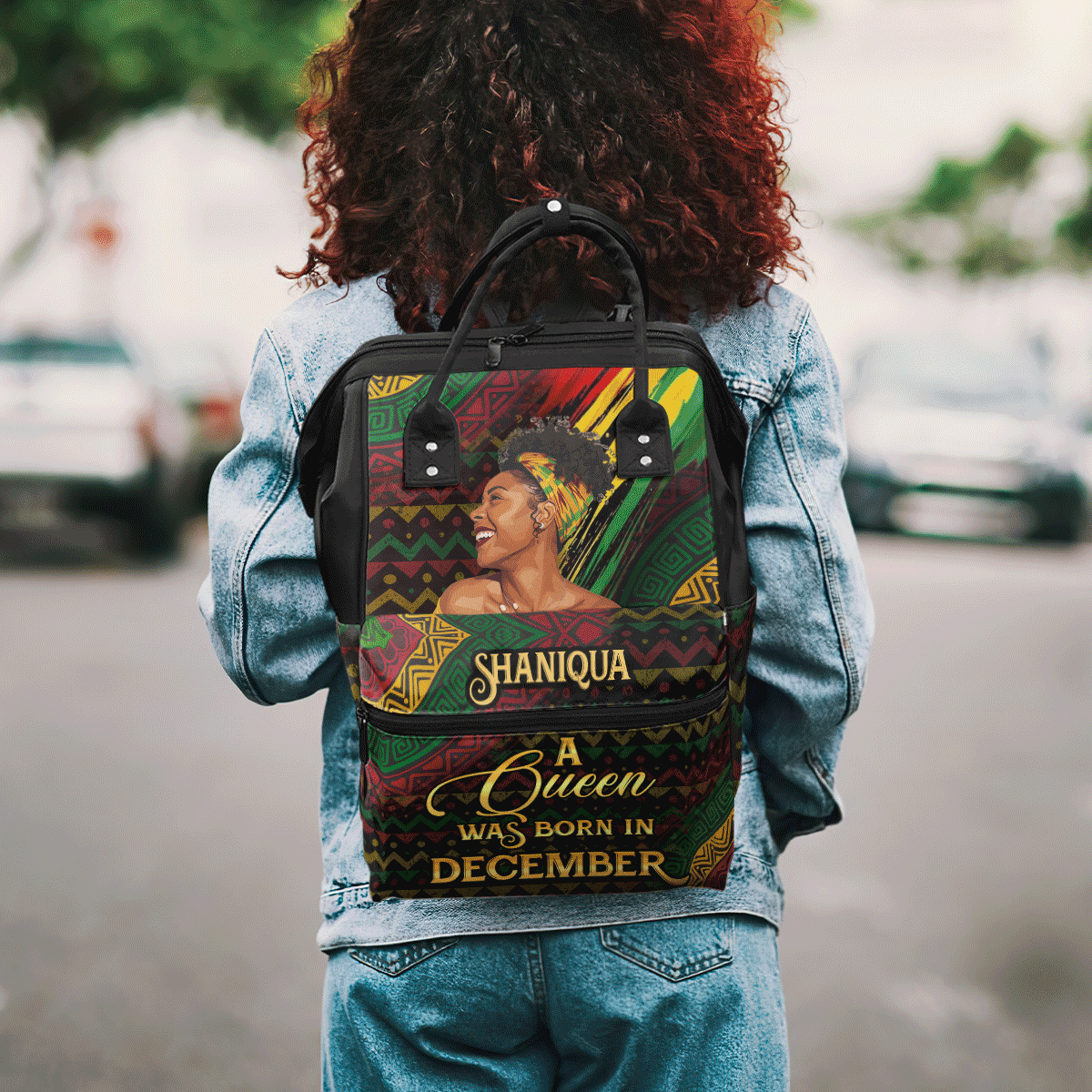 A Beautiful Black Queen - Personalized Duckbilled Backpack