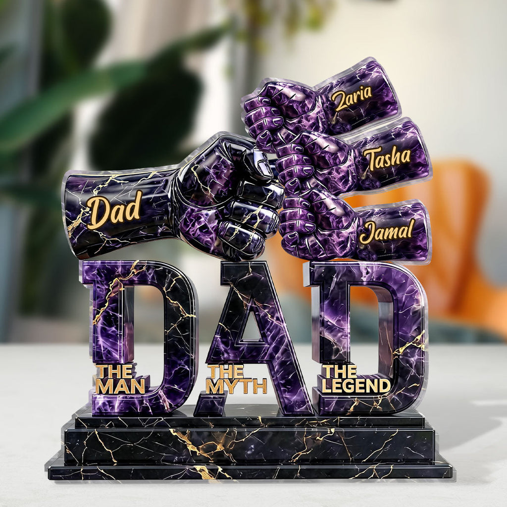 Dad The Man The Myth The Legend - Personalized Custom Shaped Acrylic Plaque