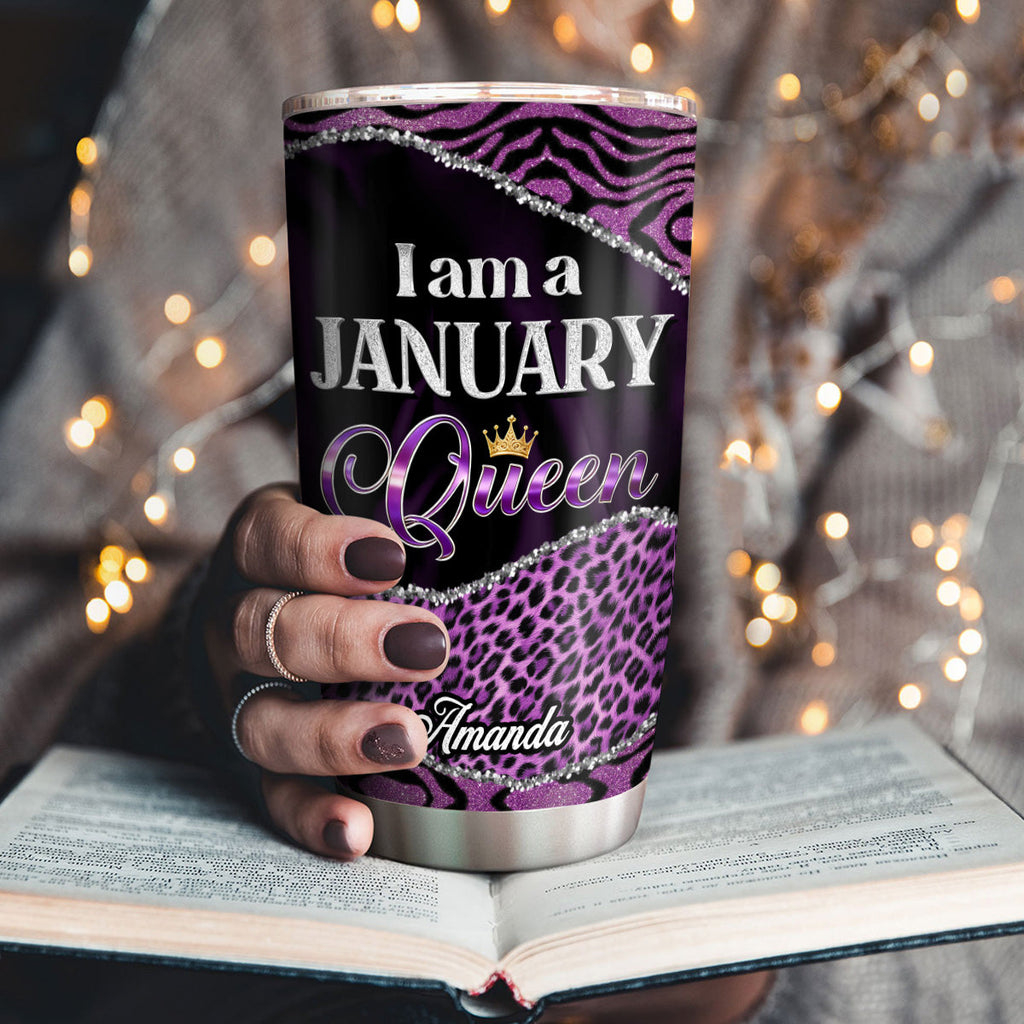 I Am A Queen - Personalized Stainless Steel Tumbler