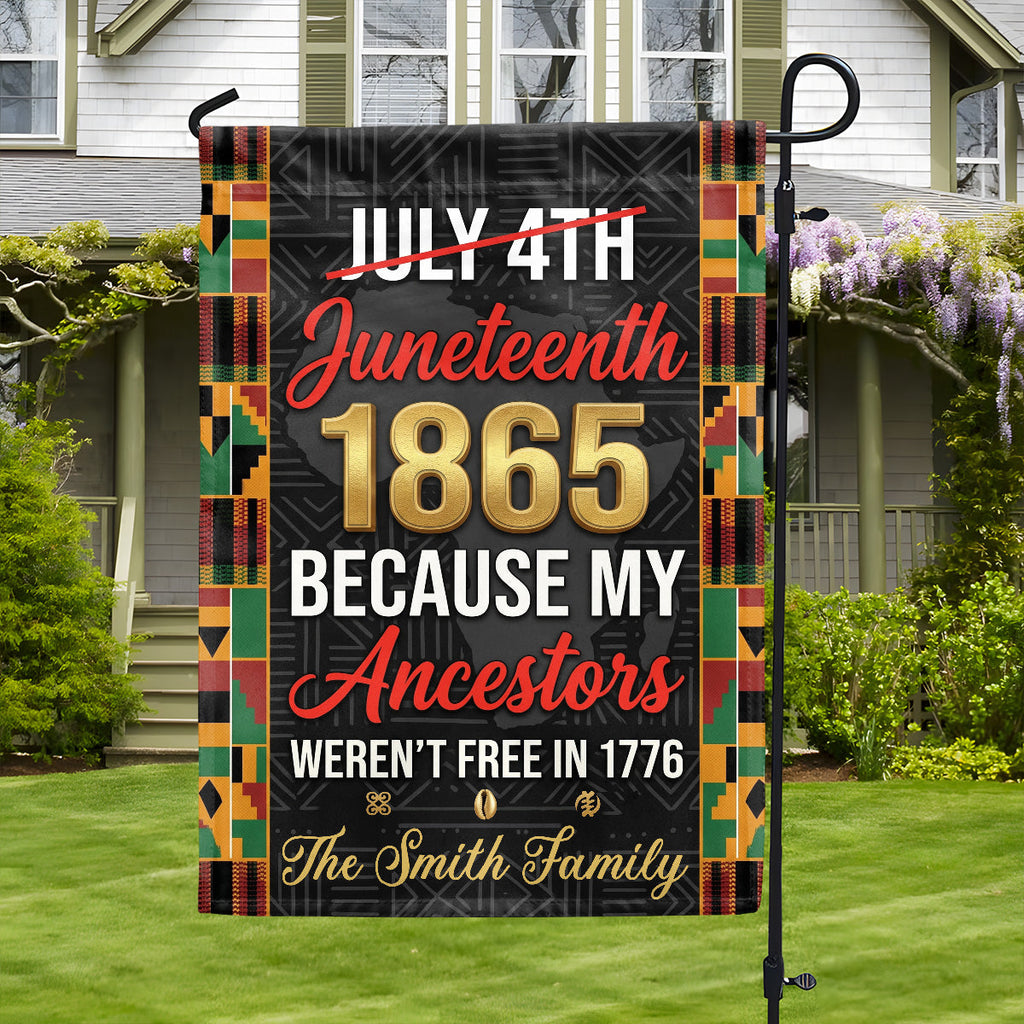 Juneteeth 1865 Black Empowerment  - Personalized Garden Flag