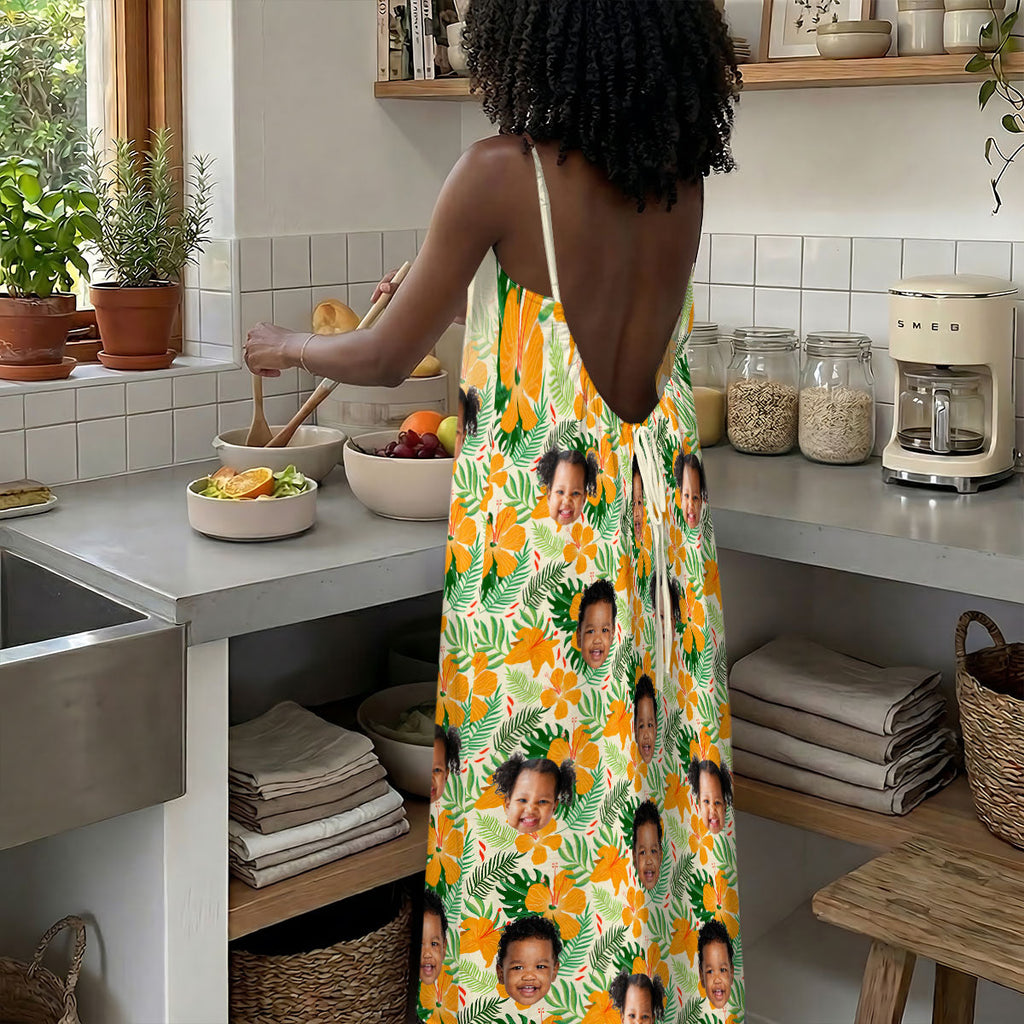 Love Being A Mom - Personalized Backless Cami Maxi Dress