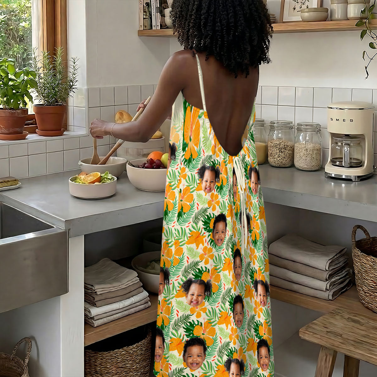 Love Being A Mom - Personalized Backless Cami Maxi Dress