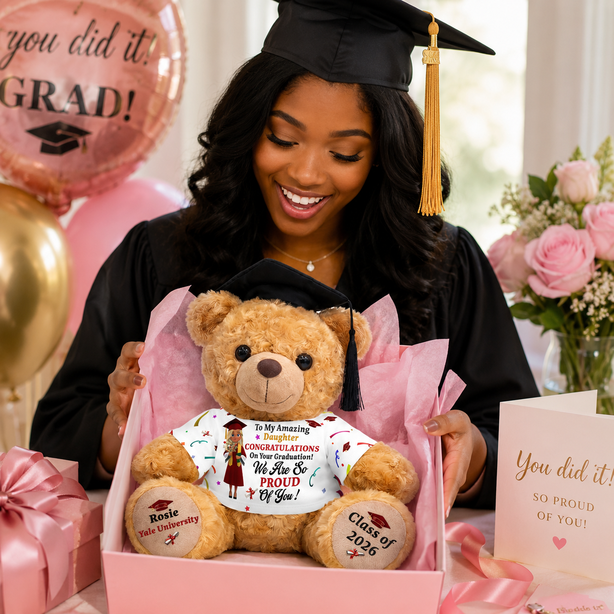 Congratulations On Your Graduation  - Personalized Graduation Bear With Card