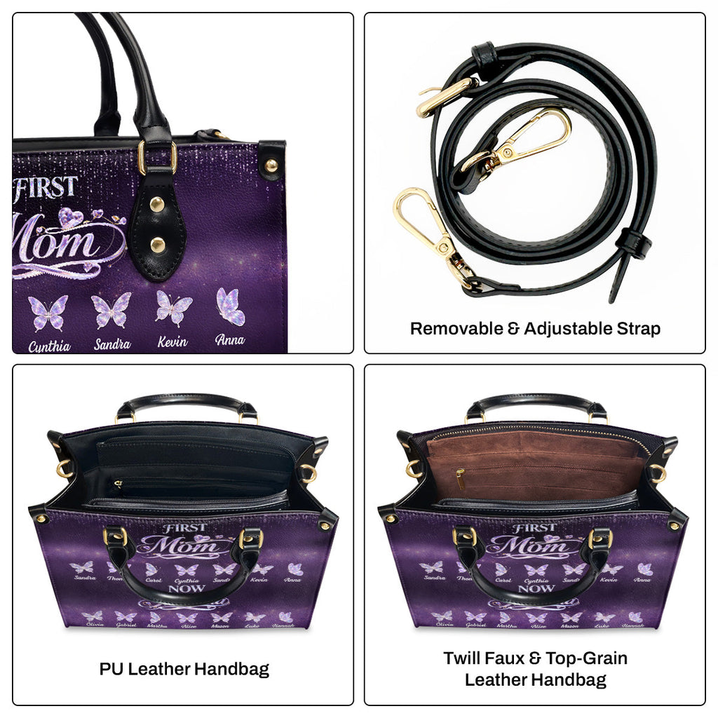 First Mom Now Grandma - Personalized Leather Handbag