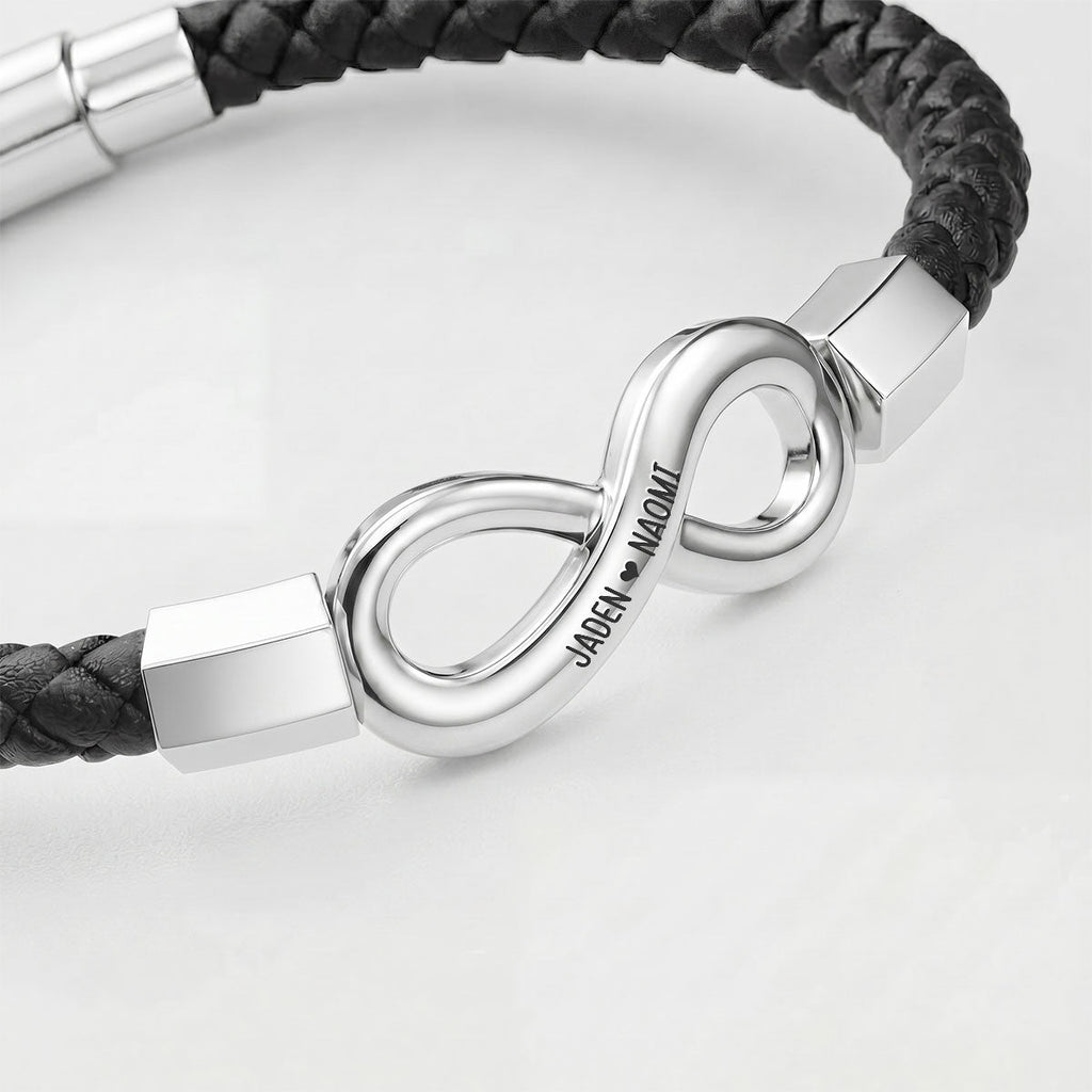 I F*ck Love You - Personalized Men's Infinity Bracelet With Gift Box & Card