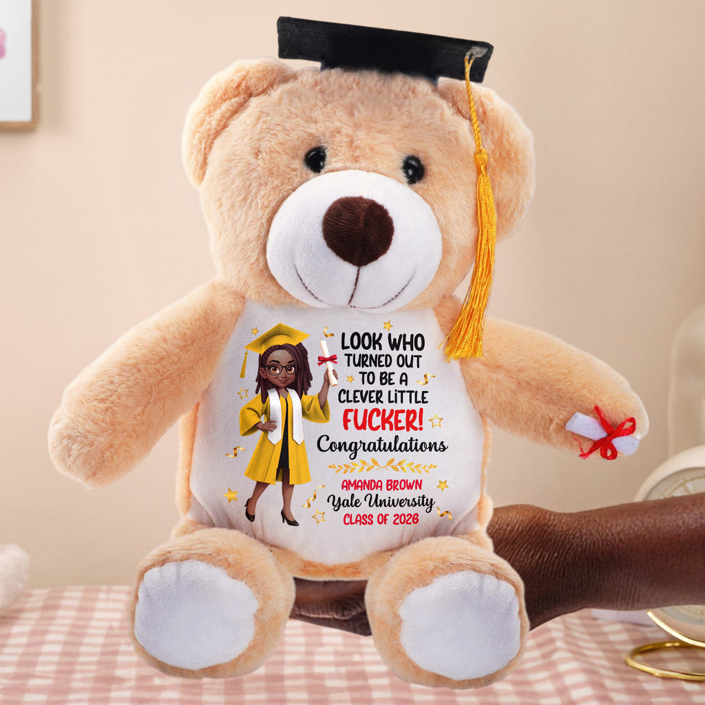 A Clever Little Fucker - Personalized Graduation Teddy Bear