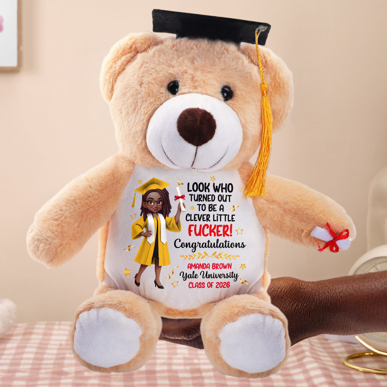 A Clever Little Fucker - Personalized Graduation Teddy Bear