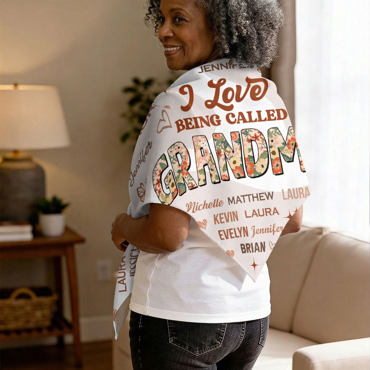 I Love Being Called Grandma - Personalized Shawl Wrap