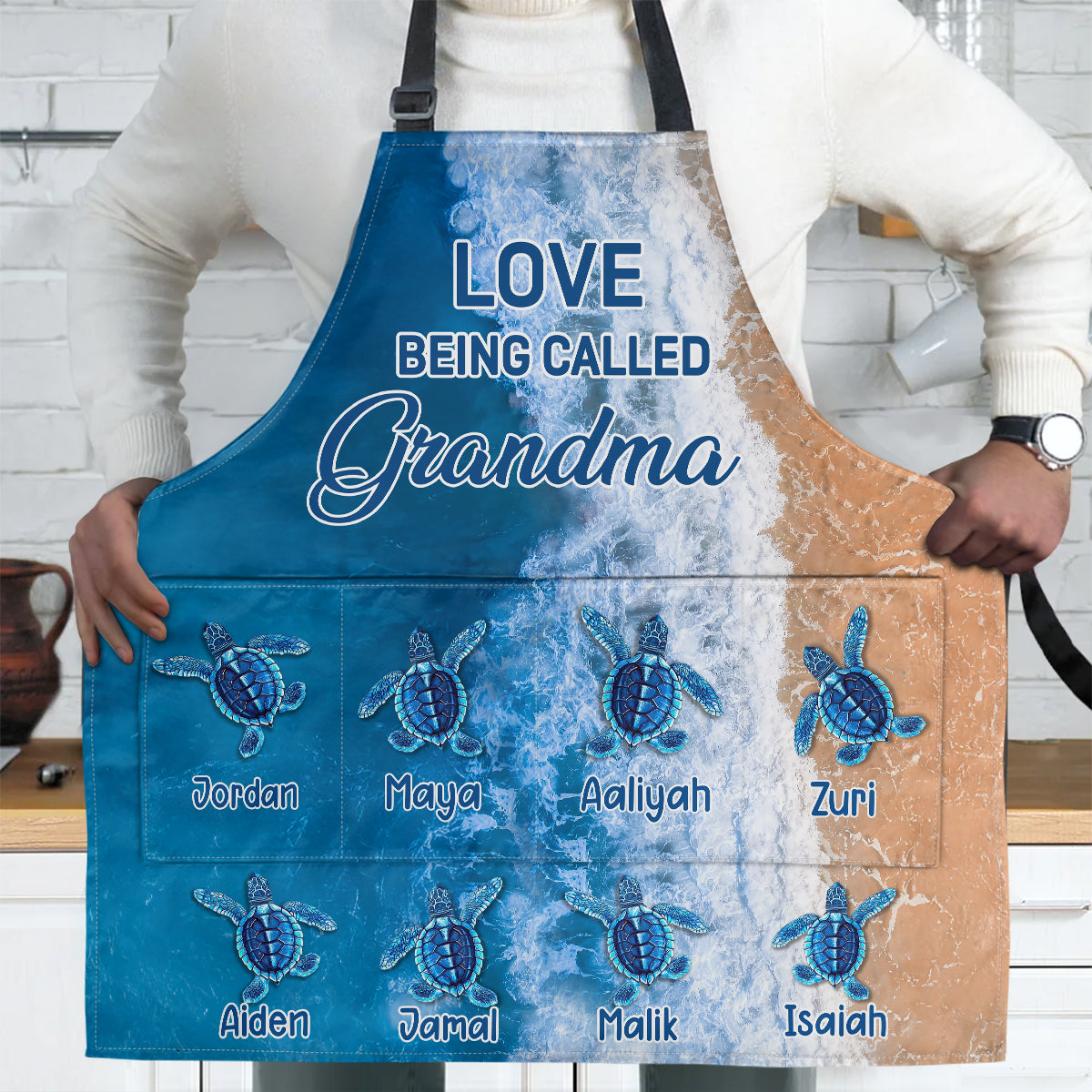 Love Being Called Grandma - Personalized Apron With Pocket