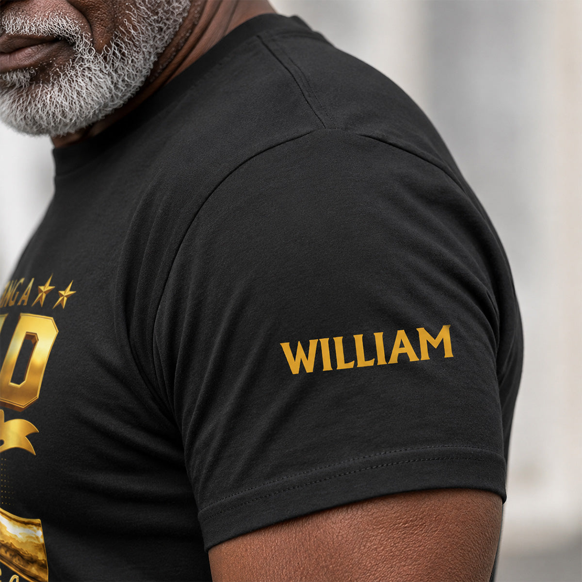 Being A Dad Is An Honor Being A Grandpa Is Priceless - Personalized T-shirt With Front And Sleeve Design