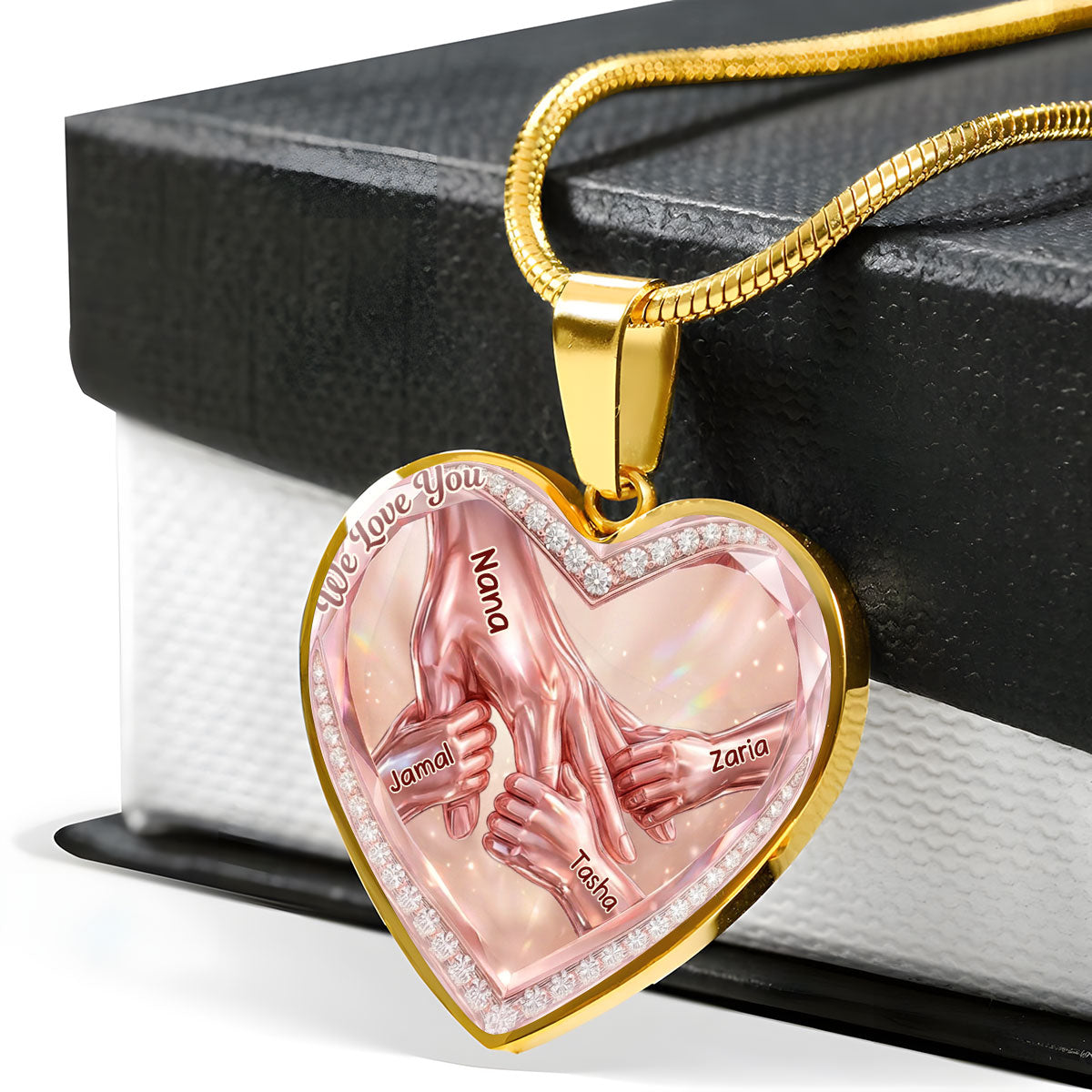 We Love You - Personalized Heart Necklace