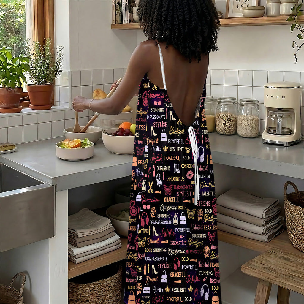 Month Girl - Personalized Backless Cami Maxi Dress