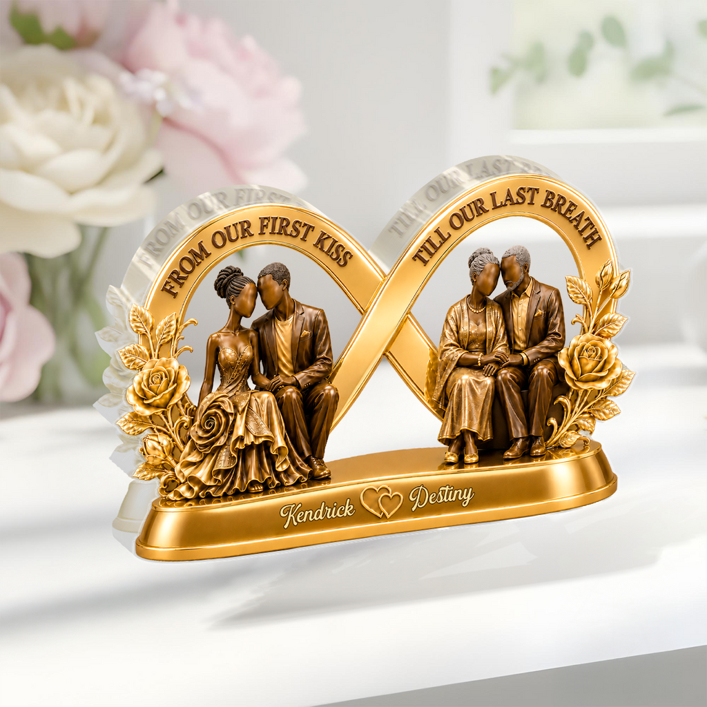 From Our First Kiss Till Our Last Breath Infinite Love - Personalized Custom Shaped Acrylic Plaque