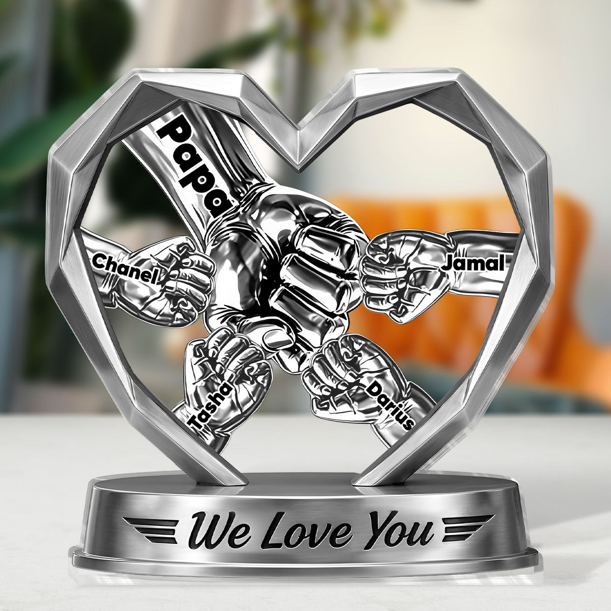 We Love You - Personalized Custom Shaped Acrylic Plaque