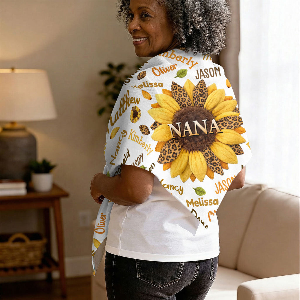 Grandma Sunflower - Personalized Shawl Wrap