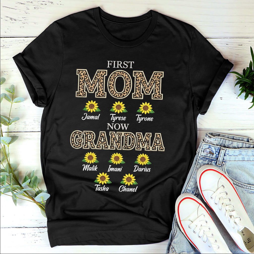 First Mom Now Grandma - Personalized 2D Unisex T-shirt