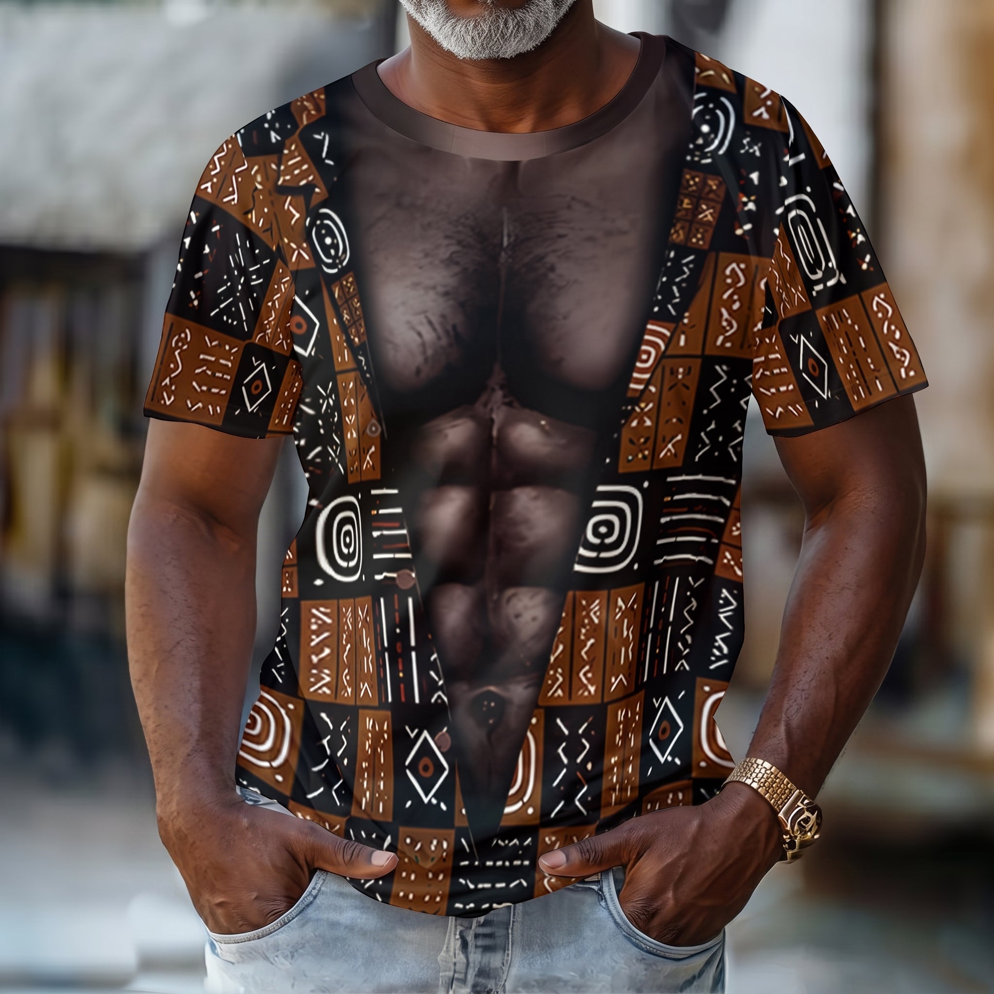 Funny Beach Day African Hero - Personalized All-Over-Print T-Shirt