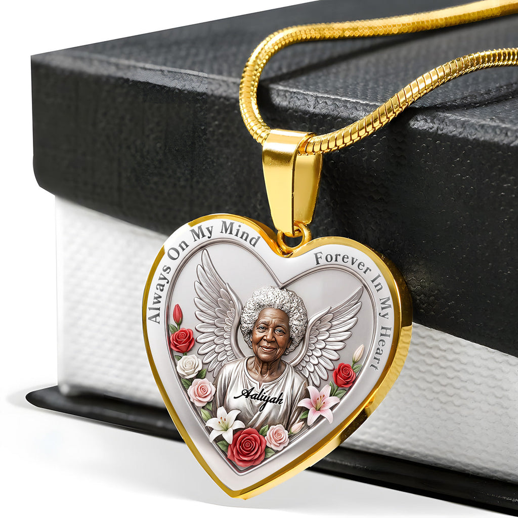 I Will Carry You With Me Until I See You Again - Personalized Heart Necklace