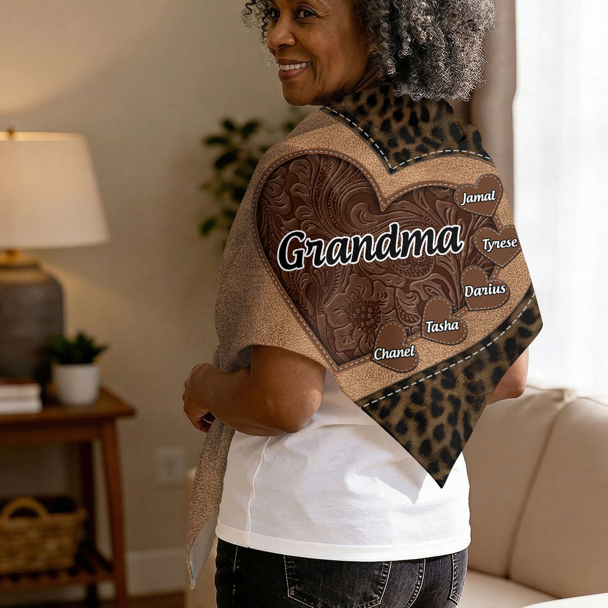 Grandma's Heart - Personalized Shawl Wrap