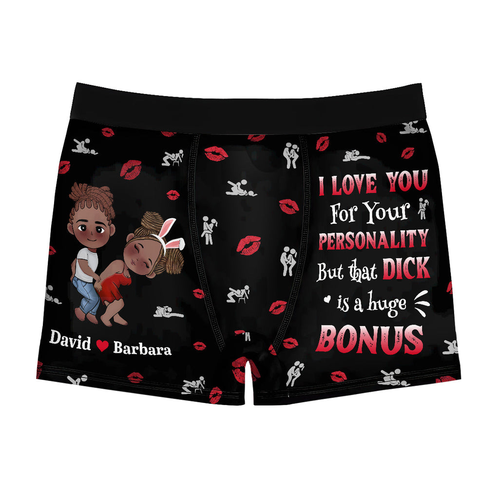 I Love You For Your Personality - Personalized Men's Boxer Briefs