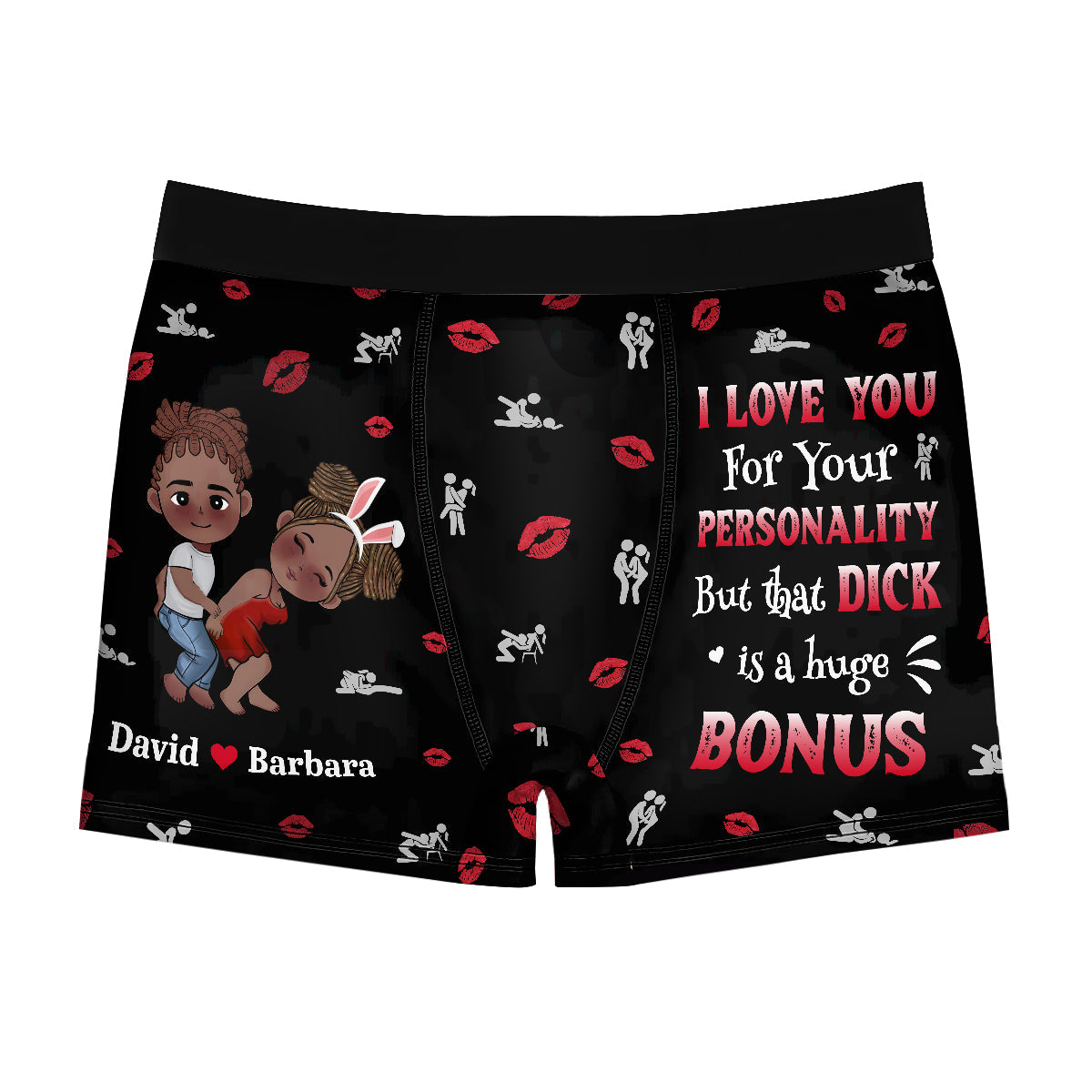 I Love You For Your Personality - Personalized Men's Boxer Briefs