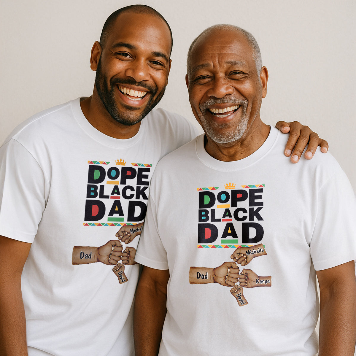 Dope Black Dad - Personalized 2D Unisex T-shirt