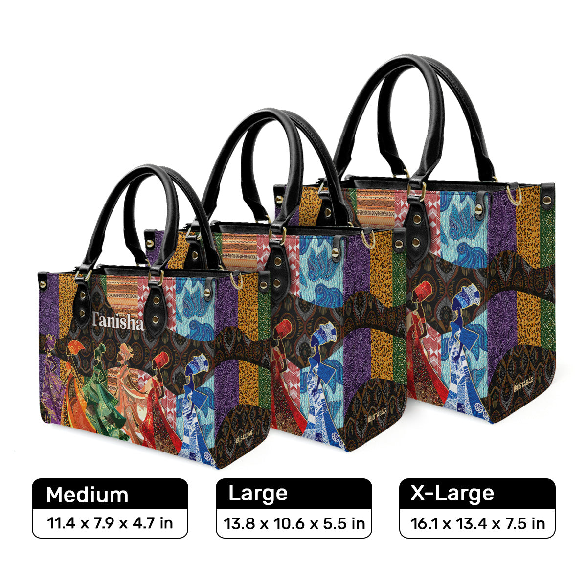 African Spirits - Personalized Leather Handbag