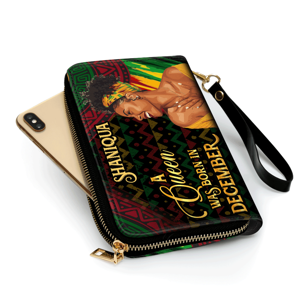 A Beautiful Black Queen - Personalized Clutch Purse