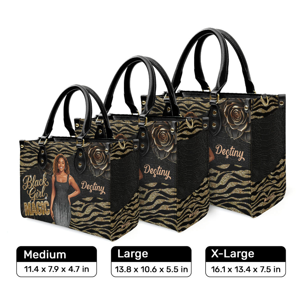 Black Girl Magic - Personalized Leather Handbag