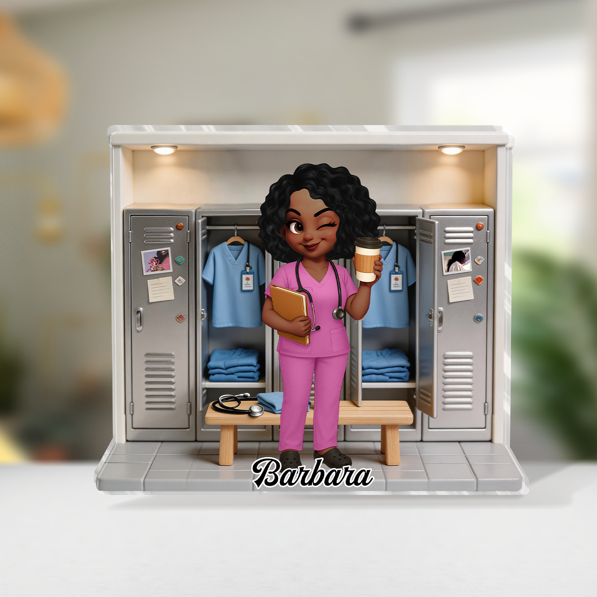 Nurse's Locker Room - Personalized Custom Shaped Acrylic Plaque