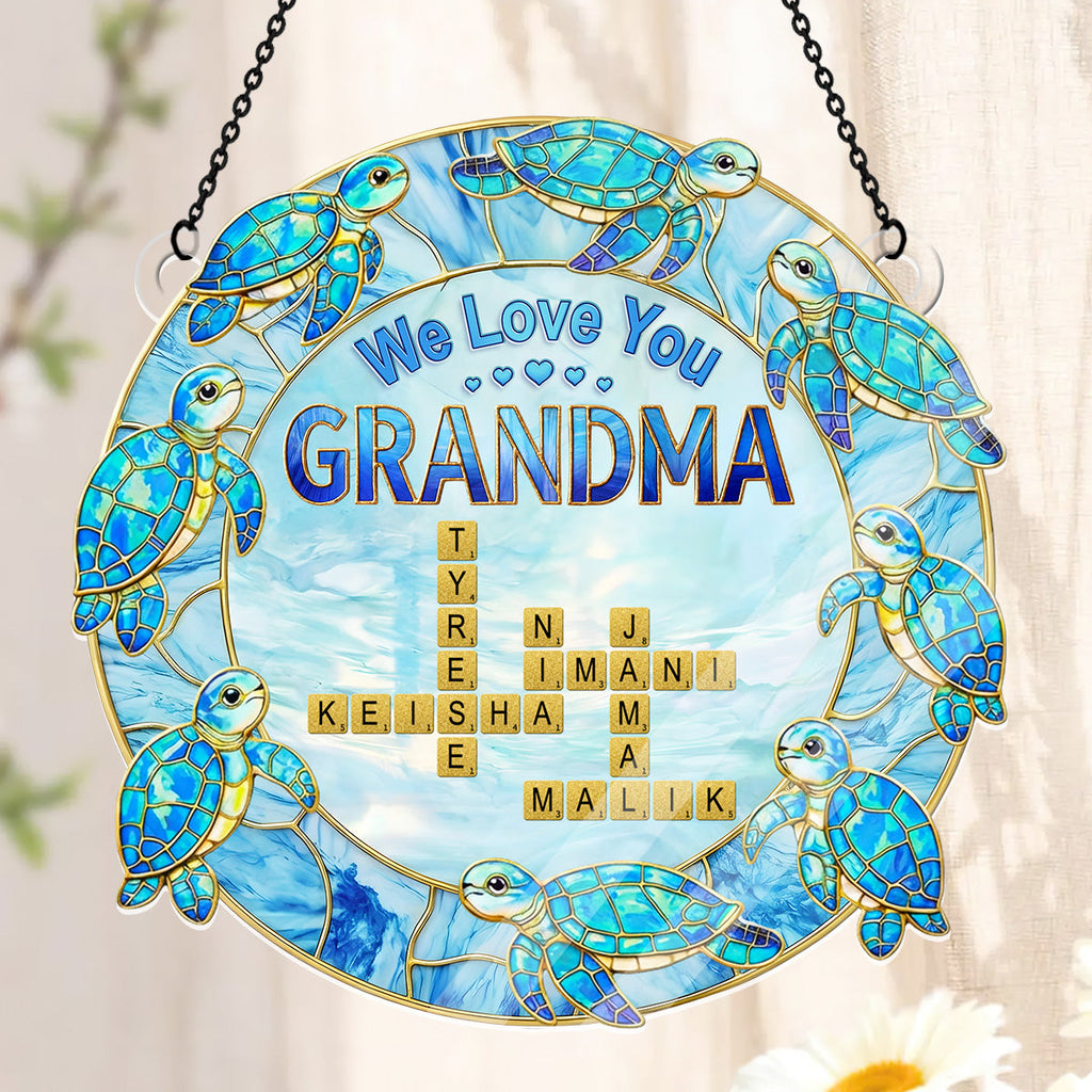 We Love You  - Personalized Acrylic Suncatcher