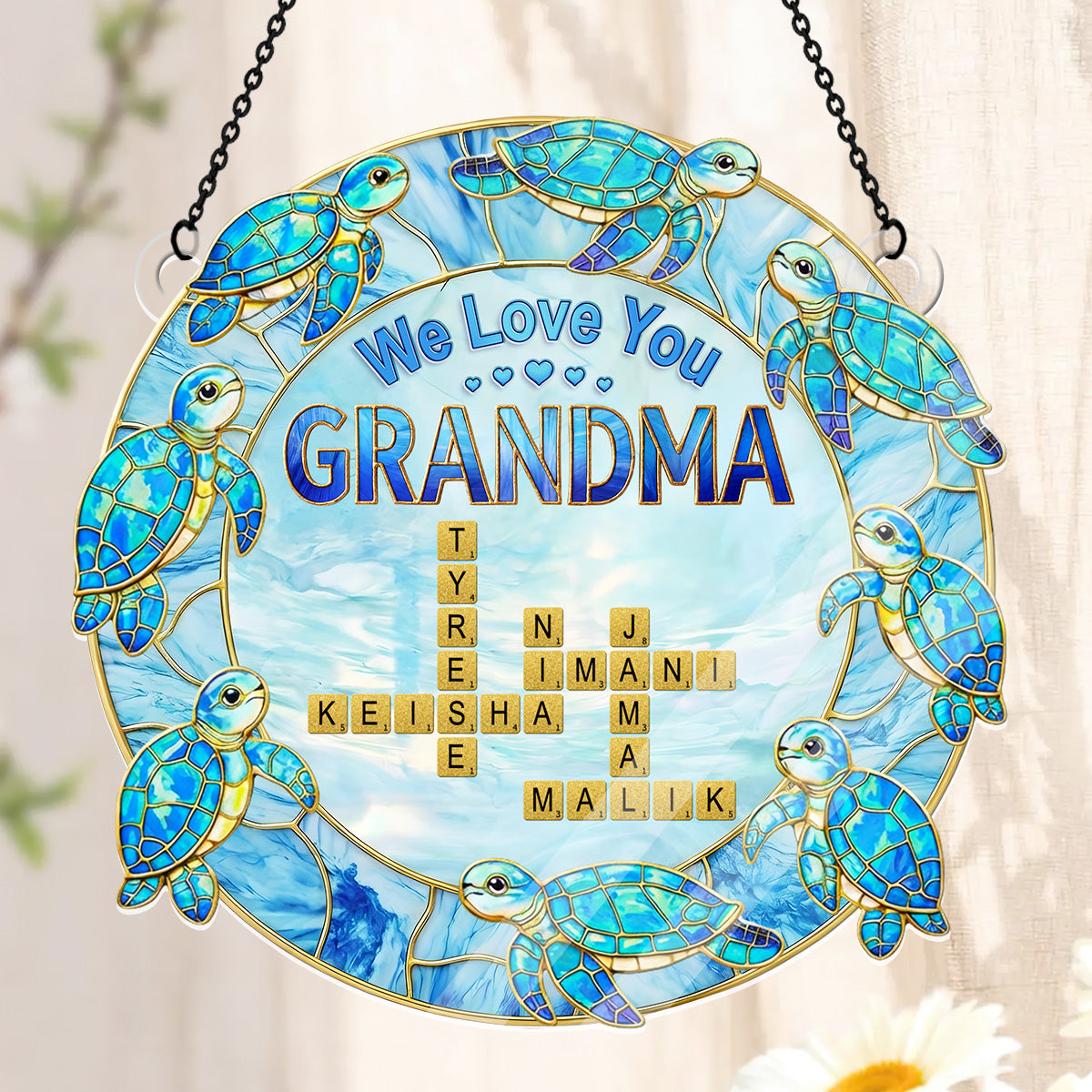 We Love You  - Personalized Acrylic Suncatcher